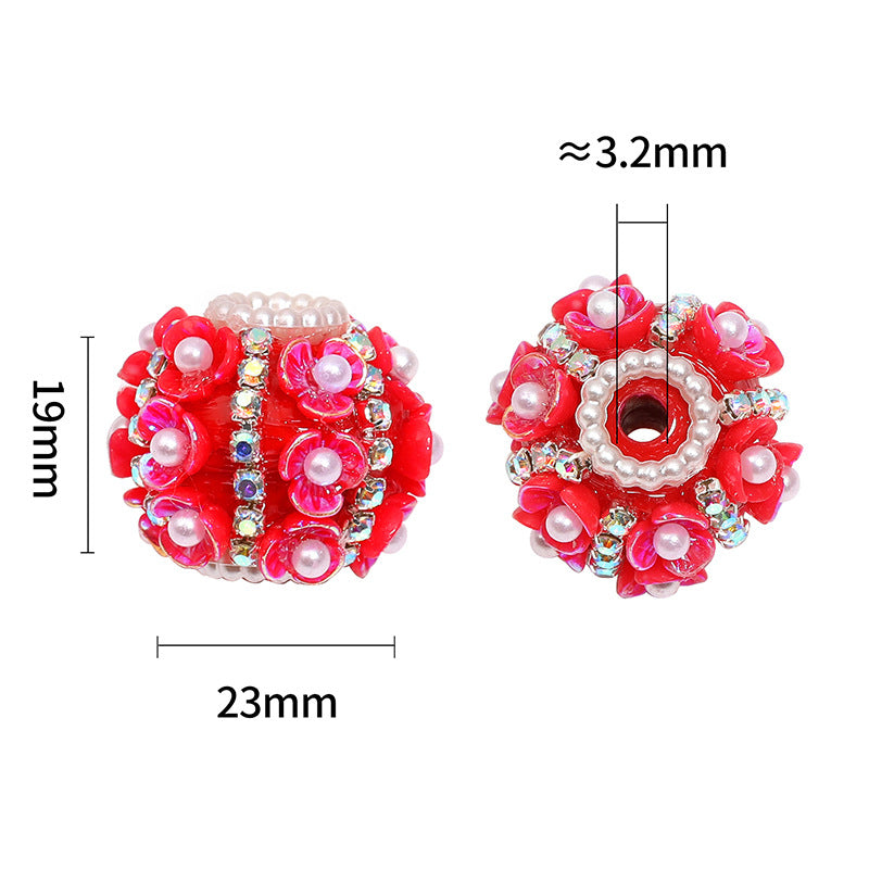 Wholesale 10pcs/pack Heavy industry pearl drill ball straight hole DIY beading